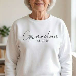 Timeless Grandma Since Year Classic Lettering  Sweatshirt
