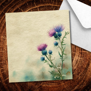 Timeless Heritage Thistle Floral Design Wedding Envelope Liner