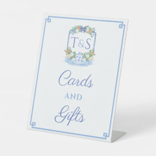 Timeless Holidays Wedding Crest Cards And Gifts Pedestal Sign