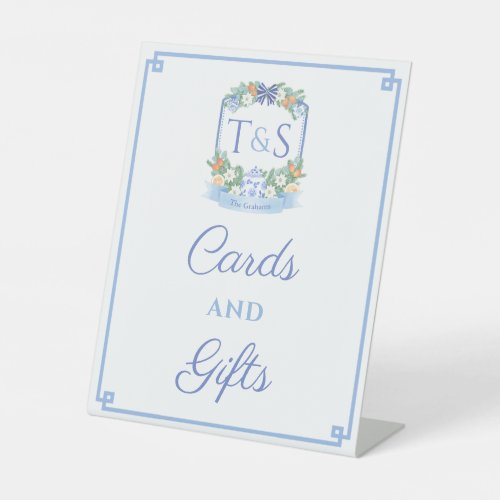 Timeless Holidays Wedding Crest Cards And Gifts Pedestal Sign
