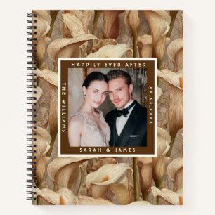 Timeless Ivory Calla Lilies Fantasy Wildflower Notebook