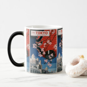 Timeless Japan: Vintage Travel Poster Color Morph Mug