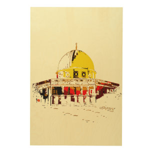 Timeless Jerusalem: Dome of the Rock Wall Wood Art