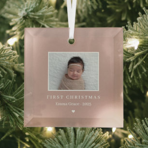 Timeless Keepsake Editable Color Photo Ornament