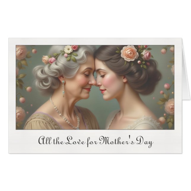 Timeless Love Between Mother and Daughter Card (Front Horizontal)