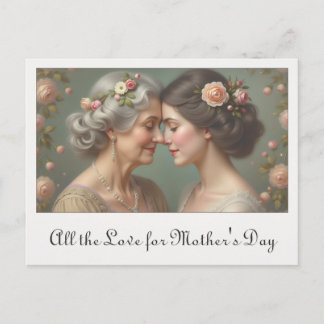 Timeless Love Between Mother and Daughter Holiday Postcard