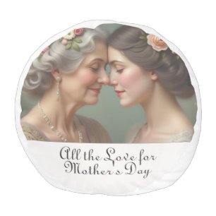 Timeless Love Between Mother and Daughter Pouf