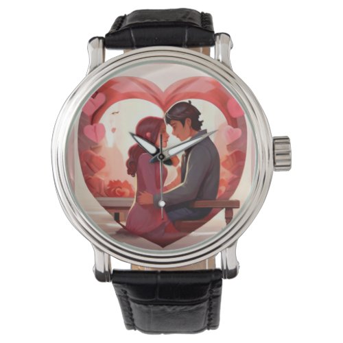 Timeless Love eWatch with Couple Design Watch