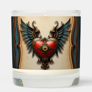 Timeless love, surreal elegance in steampunk style scented candle