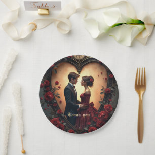 Timeless Love –Victorian Gothic Wedding Collection Paper Plates