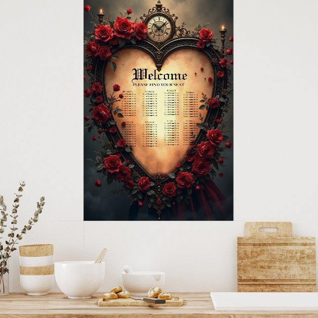 Timeless Love –Victorian Gothic Wedding Collection Poster (Kitchen)