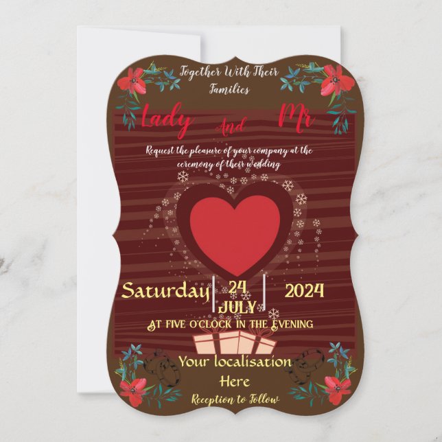 "Timeless Love: Your Perfect Wedding Invitations!" (Front)