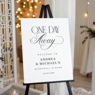 Timeless Luxe Script Elegant Rehearsal Dinner Sign