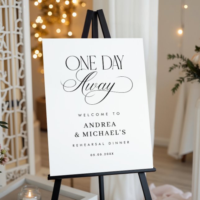 Timeless Luxe Script Elegant Rehearsal Dinner Sign (Creator Uploaded)