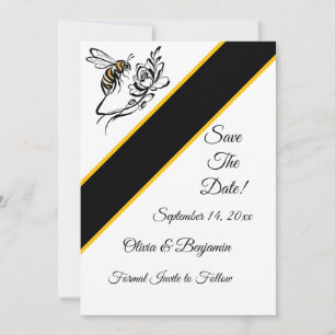 Timeless Luxury Bee Save the Date Card