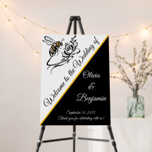 Timeless Luxury Bee Wedding Foam Board – Elegant