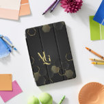 Timeless Luxury | Minimal Monogram  iPad Pro Cover<br><div class="desc">Upgrade your tech accessories with a touch of sophistication. The Timeless Luxury | Minimal Monogram iPad Pro Cover features a sleek black background adorned with elegant gold geometric accents, creating a modern yet classic look. Personalize it with your initials for a truly bespoke touch. Features: ✅ Premium Protection – Safeguard...</div>