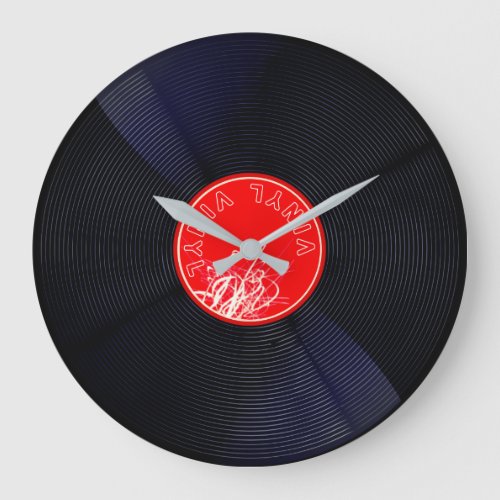 Timeless Melodies Vinyl Record Large Clock