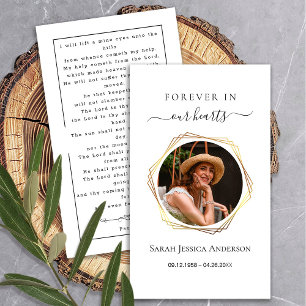 Timeless Memorial Prayer Card with Photo