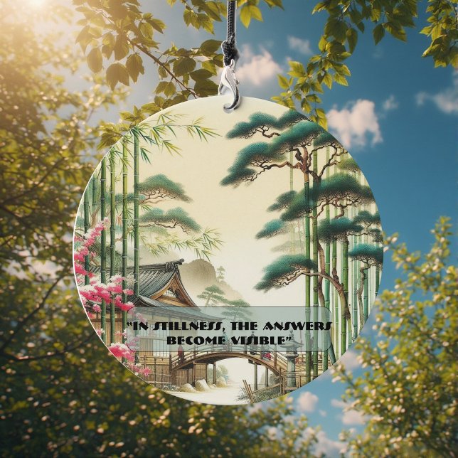 Timeless Mesmerizing Piece of Japanese Zen Garden  Wind Chime (Mount Fuji Eternal Guardian of the Rising Sun Wind Chime)