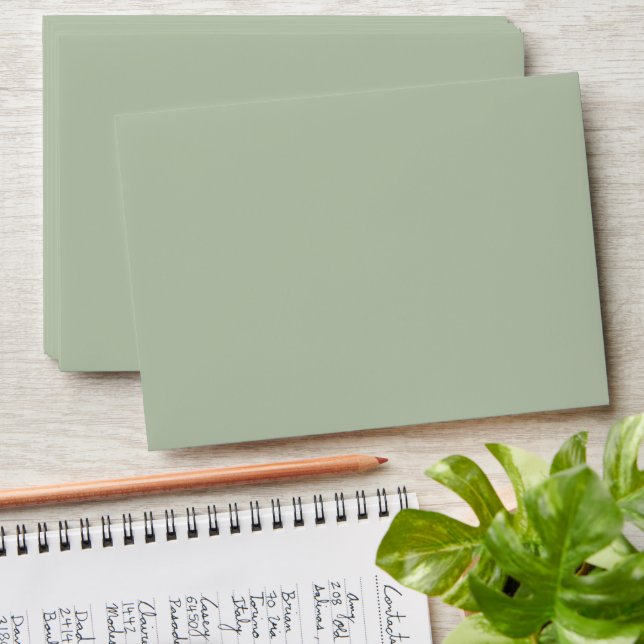 Timeless - Minimalist Misty Sage Envelope (Stacked)