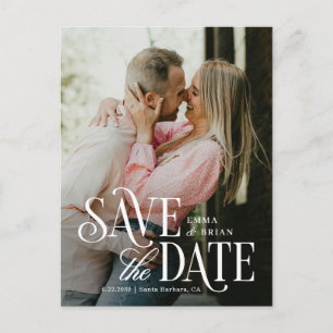 Timeless Mode Wedding Save The Date Postcard