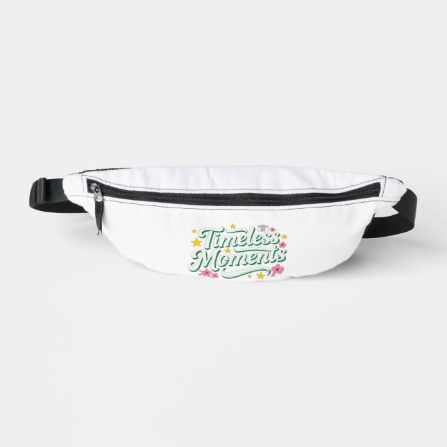 Timeless Moments Floral Script Fanny Pack (Front)