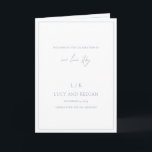 Timeless Monogram Dusty Blue Elegant Wedding Program<br><div class="desc">Elegant wedding program featuring a classic style with your monogram along with a combination of script typography and traditional serif fonts.   This simple design goes well with any style of wedding.</div>