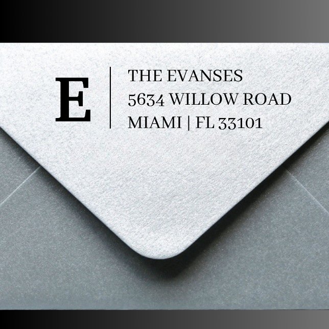 Timeless Monogram Mailing Address Stamp (Creator Uploaded)