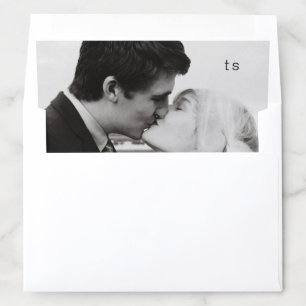Timeless Monogram Photo Modern Wedding Envelope Liner