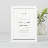 Timeless Monogram Wedding Invitation | Zazzle