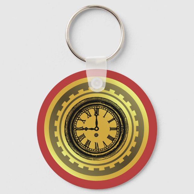  Timeless Motivation Clock Keychain with "Keep It  (Front)
