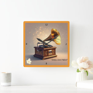 "Timeless Musical Heritage" Square Wall Clock