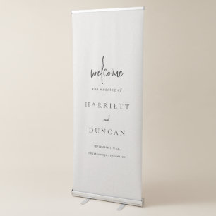 Timeless Neutral Elegant Wedding Welcome Sign