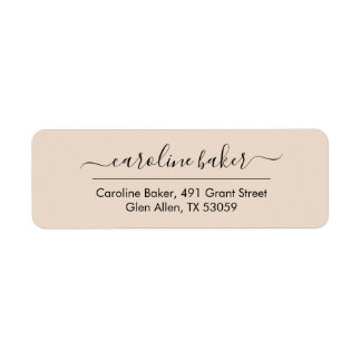 Timeless -- Pastel Ivory Elegant Address Label