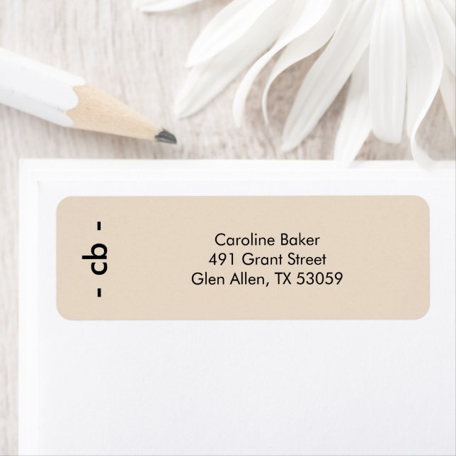 Timeless -- Pastel Ivory Modern Address Label (Insitu)