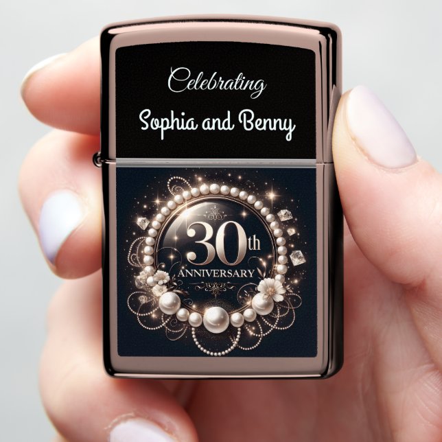 Timeless Pearl: 30th Anniversary g Zippo Lighter (In Hand)