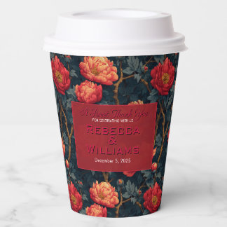Timeless Peonies Fantasy Destination Wedding Paper Cups