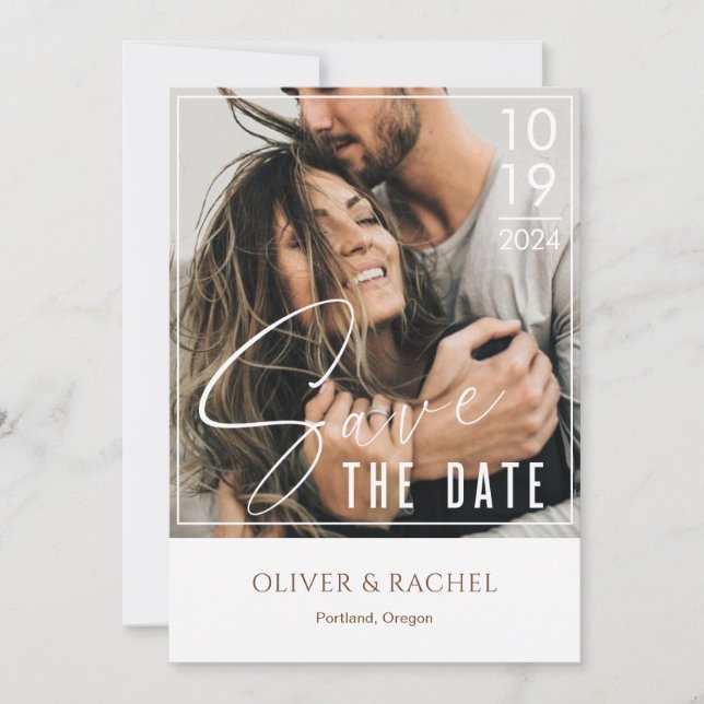 Timeless Photo Wedding Save the Date (Front)