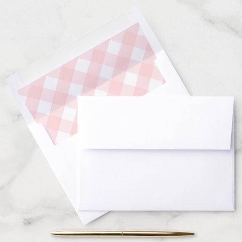 Timeless Pink Gingham Check Large Repeat Envelope Liner