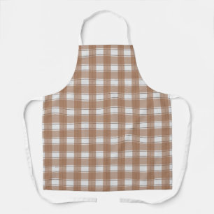 Timeless Plaid Brown Apron