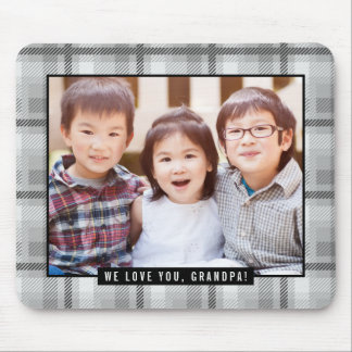 Timeless Plaid Custom Photo Mouse Pad