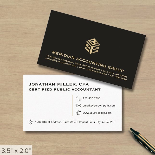 Timeless Professional Accounting Business Card (Creator Uploaded)