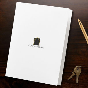 Timeless Professional Company Name Pocket Folder