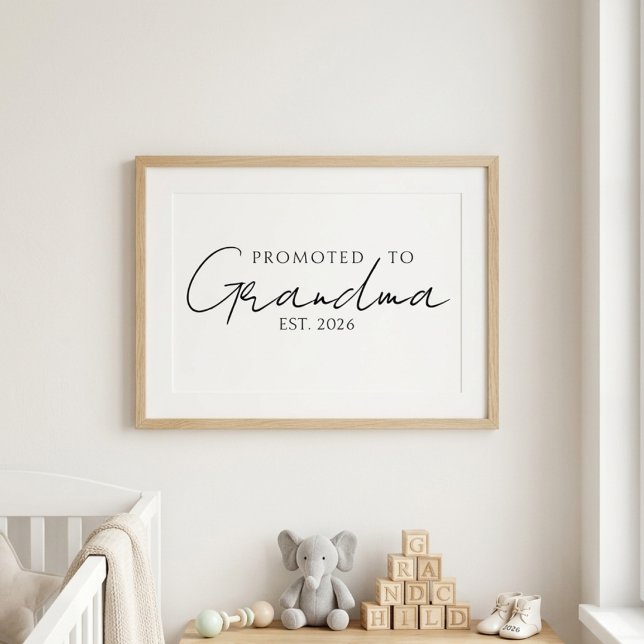 Timeless Promoted To Grandma EST Year Design Poster (Creator Uploaded)