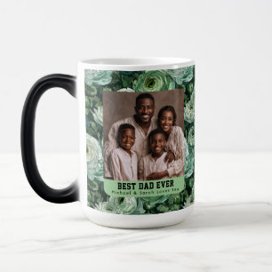 Timeless Ranunculus Flower Dog Dad Photo Espresso Color Morph Mug