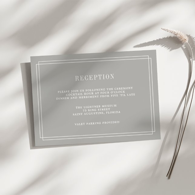 Timeless Reception Card | Greige (Creator Uploaded)