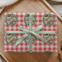 Timeless Red Gingham Farmhouse Custom Photo