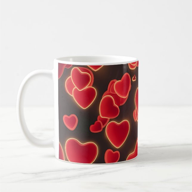 "Timeless Red Heart: A Symbol of Love" Coffee Mug (Left)