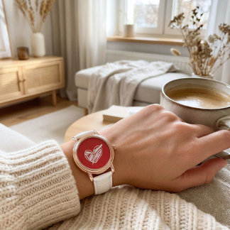 Timeless Red Heart Women's Watch